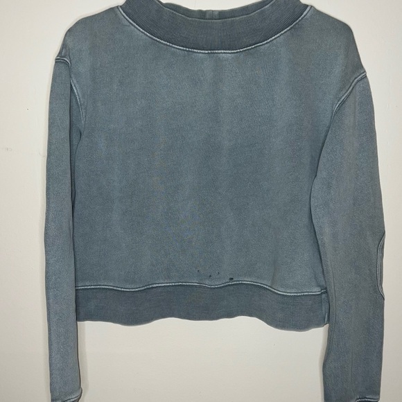 Free People Exposed Seam Blue Gray Pullover Size XS - Picture 4 of 12